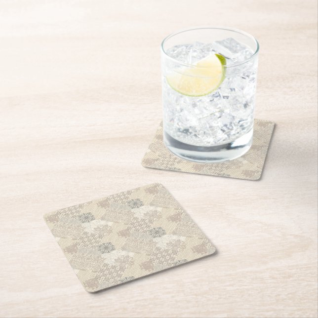 All-Over Print  Square Paper Coaster (Insitu)