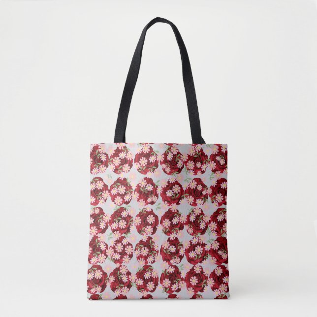 All-Over-Print Tote Bag with Flourish Pattern Desi (Front)