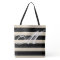 All-over-print Tote Bag with large black stripes