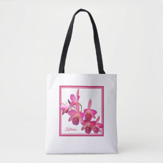 All-Over-Print Tote Pink Red Melon Cerise Orchids Bag