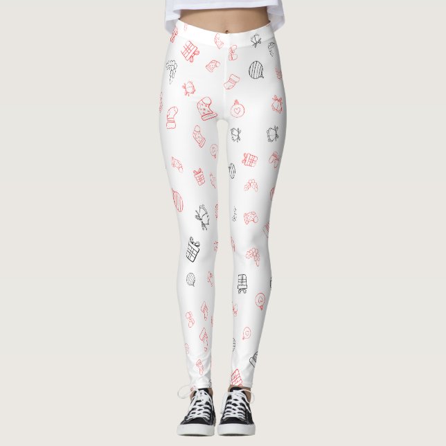 All Over Printed Christmas Leggings (Front)