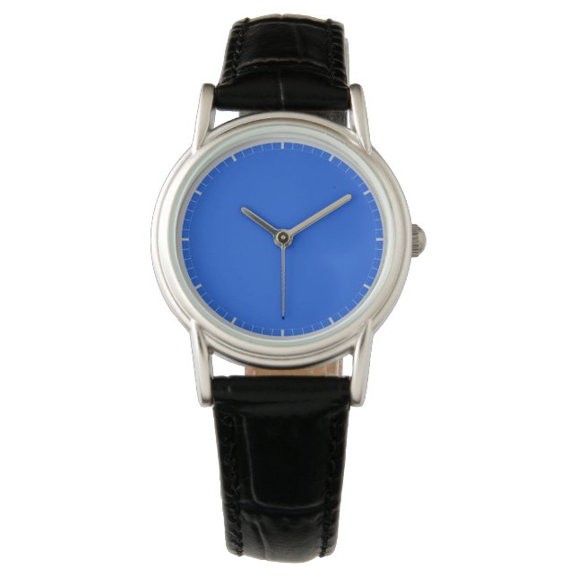 All-Over Solid Colour Blue with Marked Increments Watch (Front)