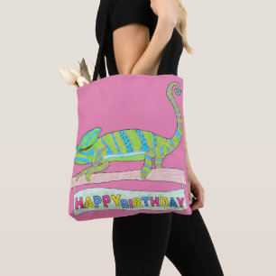 All-Over Tote - Birthday Chameleon (pink) Bag