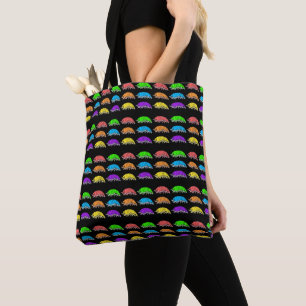 All-Over Tote - Rainbow Pill Bugs (pattern black)