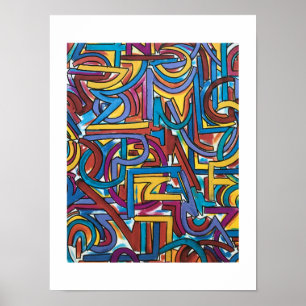 All Paths Go There-Hand Painted Abstract Art Poster