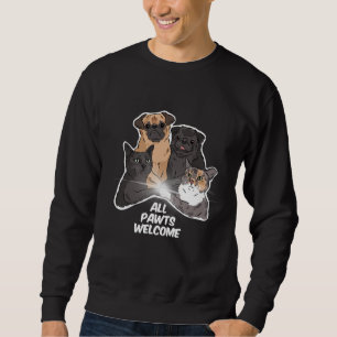 all pawts welcome sweatshirt no logo
