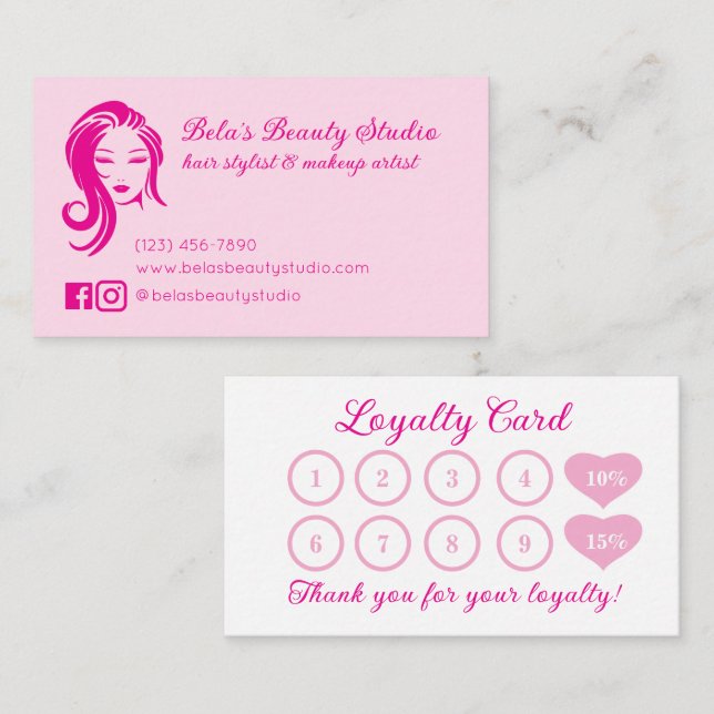 All Pink Custom Loyalty Card (Front/Back)