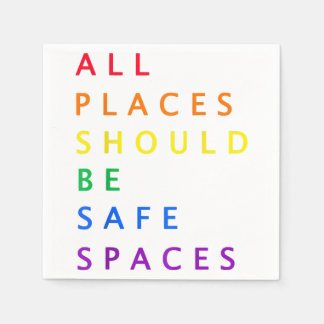 All places should be safe spaces - LGBT ally pride Napkin