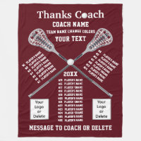 All Player's Names Lacrosse Coach Gift Ideas