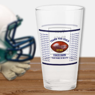 All Player's Names Photo Football Coach Gift Ideas Glass