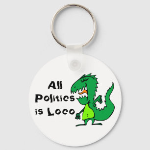 All Politics is Loco Keychain