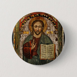 All Powerful Christ - Chrystus Pantokrator 2 Inch Round Button