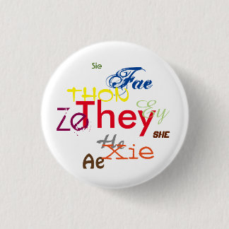 All Pronouns All Over 1 Inch Round Button