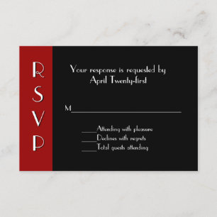 All Purpose Art Deco RSVP Response Card