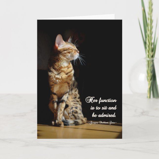 All Purpose Bengal Cat Greeting Card (Front)