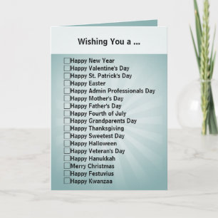 All-Purpose Checkbox Greeting Card