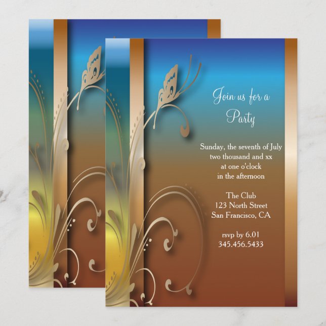 All Purpose Party Celebration | DIY Text Invitation (Front/Back)