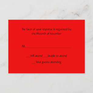 All Purpose Red Response Card