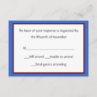 All Purpose Red, White, Blue Response Card