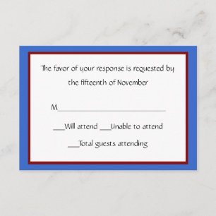 All Purpose Red, White, Blue Response Card