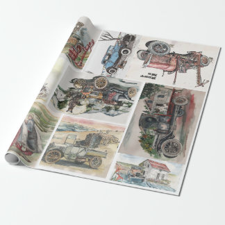 All Purpose Vintage Cars Wrapping Paper