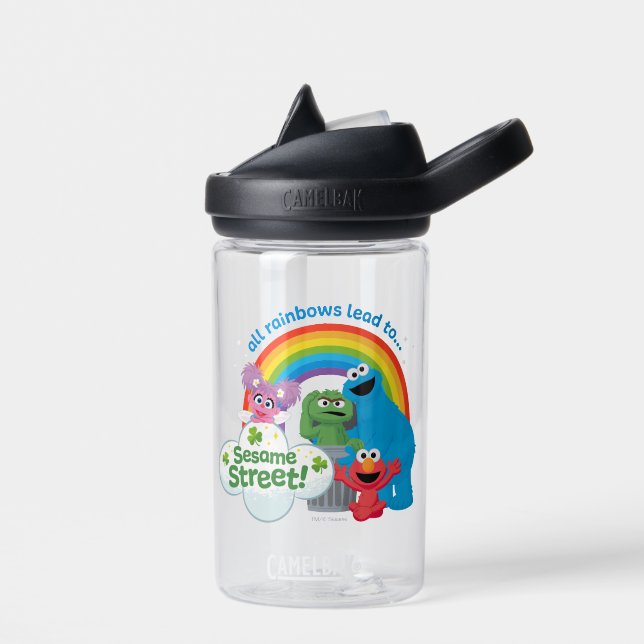 All Rainbows Lead to Sesame Street Water Bottle (Left)