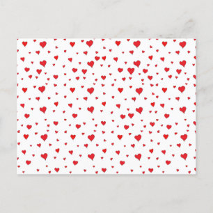 All red hearts Postcard