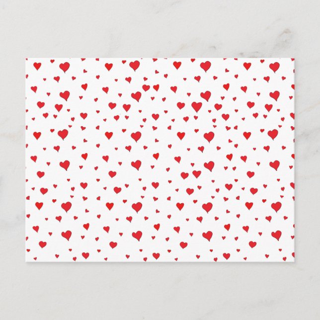 All red hearts Postcard (Front)