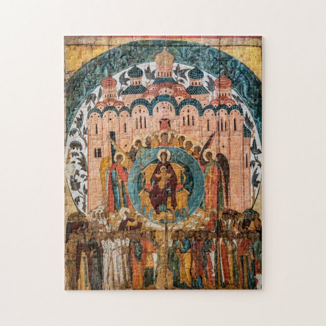 All Rejoice in Thee Orthodox Byzantine Icon Jigsaw Puzzle (Vertical)