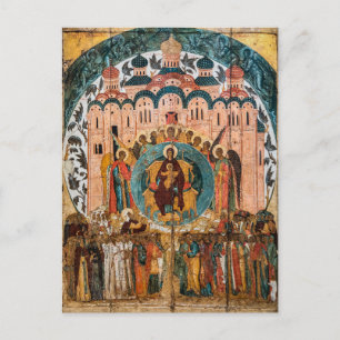 All Rejoice in Thee Orthodox Byzantine Icon Postcard