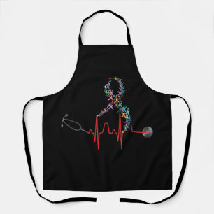 All Ribbon Cancer Awareness Day Heartbeat Apron