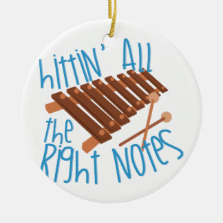 All Right Notes Ceramic Ornament
