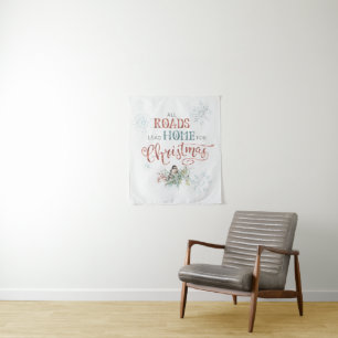 All Roads Lead Home for Christmas Tapestry