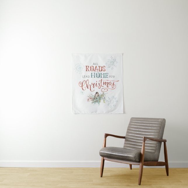 All Roads Lead Home for Christmas Tapestry (In Situ)