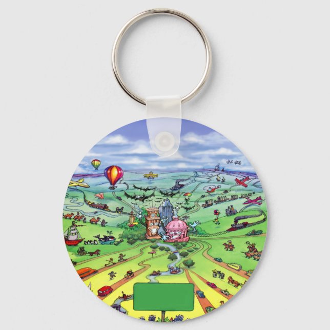 All Roads Lead to Austin Texas Keychain (Front)
