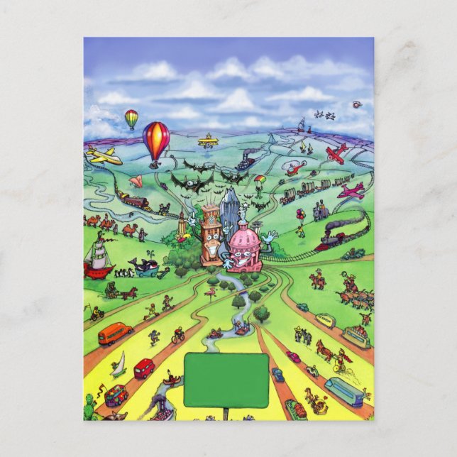 All Roads Lead to Austin Texas Postcard (Front)