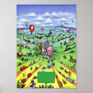 All Roads lead to Austin Texas Poster