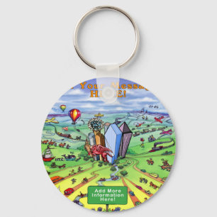 All Roads lead to Dallas Texas Keychain