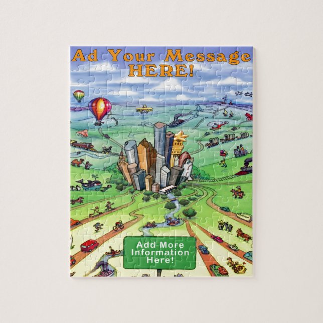 All Roads lead to Houston Texas Jigsaw Puzzle (Vertical)