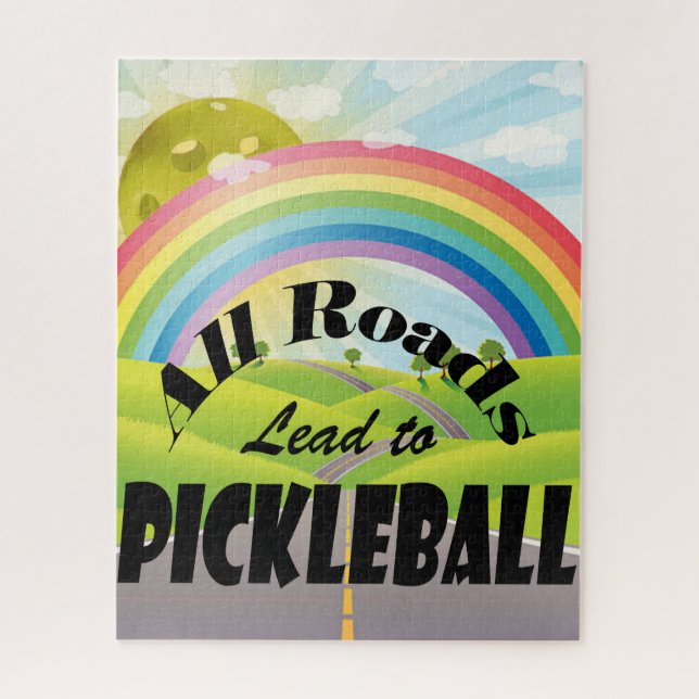 All Roads Lead to Pickleball Jigsaw Puzzle (Vertical)