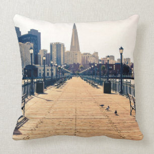 All roads lead to pyramid. throw pillow