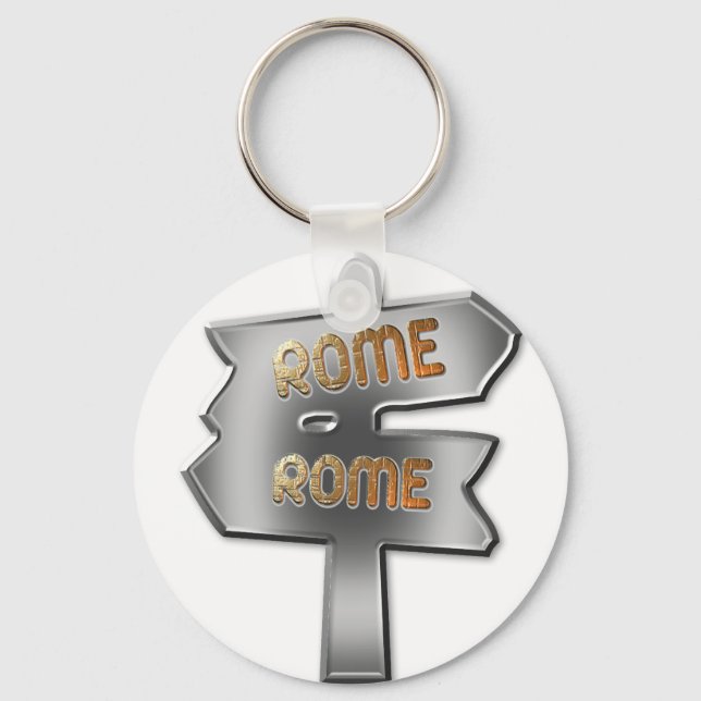 ALL ROADS LEAD TO ROME KEYCHAIN (Front)