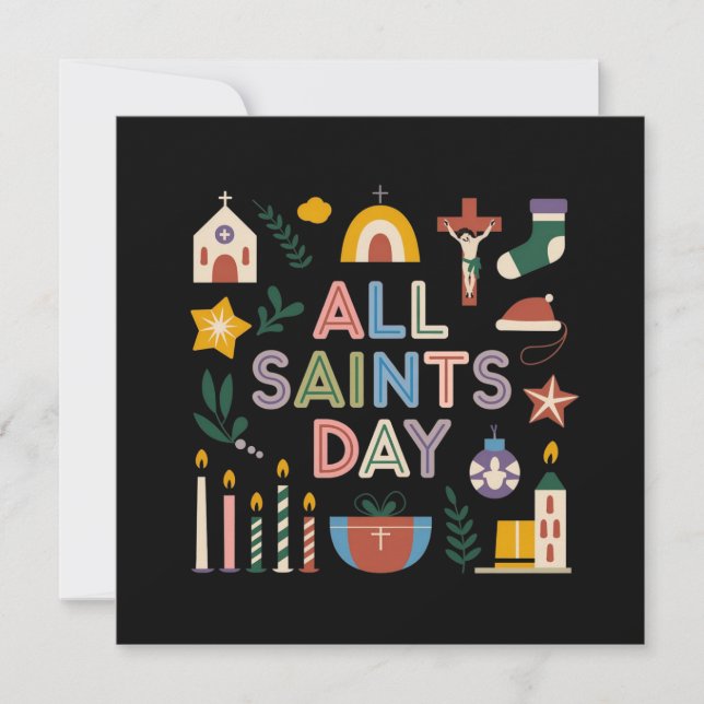 All Saints Day Celebrate the Meaningful Day Invitation (Front)