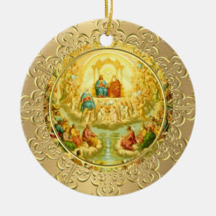 ALL SAINTS DAY FEAST DAY PARTY CELEBRATION CERAMIC ORNAMENT