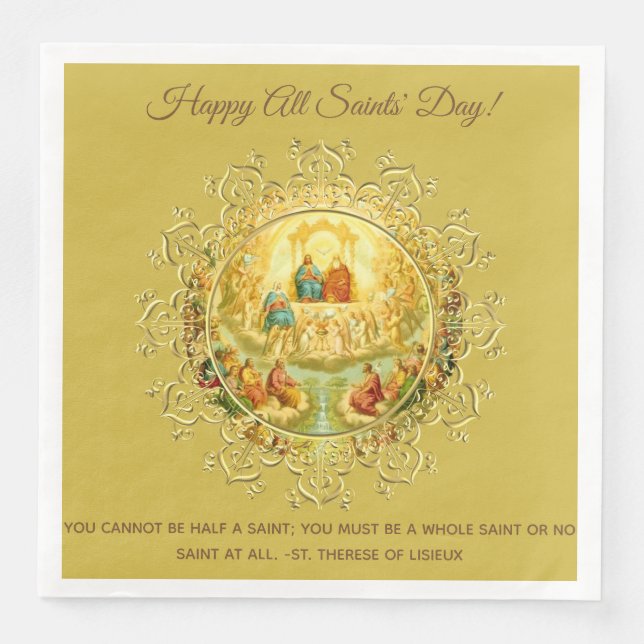 ALL SAINTS DAY FEAST DAY PARTY CELEBRATION NAPKIN (Front)