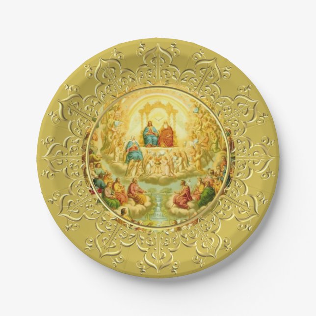 ALL SAINTS DAY FEAST DAY PARTY CELEBRATION PAPER PLATE (Front)