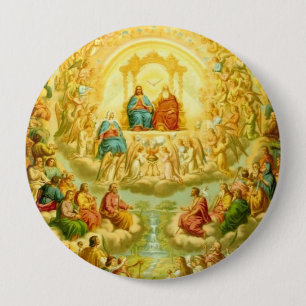 ALL SAINTS DAY FEAST FAVORS 4 INCH ROUND BUTTON