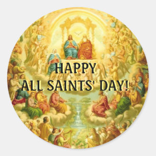 ALL SAINTS DAY FEAST FESTIVAL CLASSIC ROUND STICKER