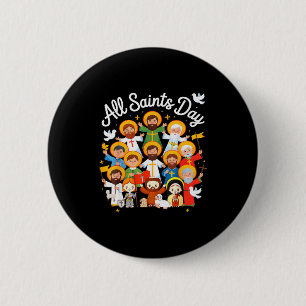 All Saints Day Kids Catholic St Francis Therese Jo 2 Inch Round Button
