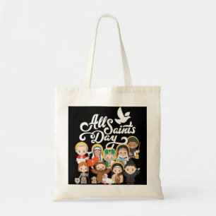 All Saints Day Kids Catholic St Francis Therese Jo Tote Bag